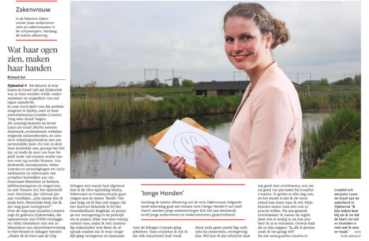 Artikel Noordhollands Dagblad zakenvrouw